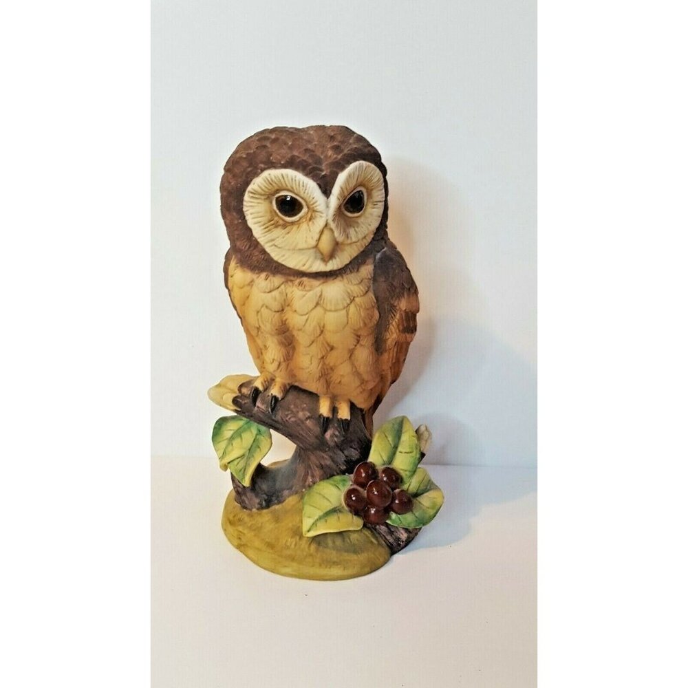 Vintage Stefani Porcelains Owl‎ Figurine Home Decor Sculpture Made in Japan